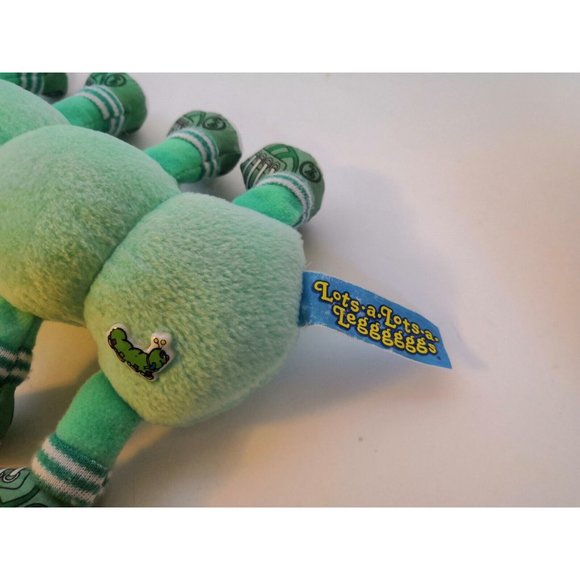 Lotsa Lotsa Legs Caterpillar Plush Toy 1999 Commonwealth 10" Green 8 Legs - Picture 7 of 8